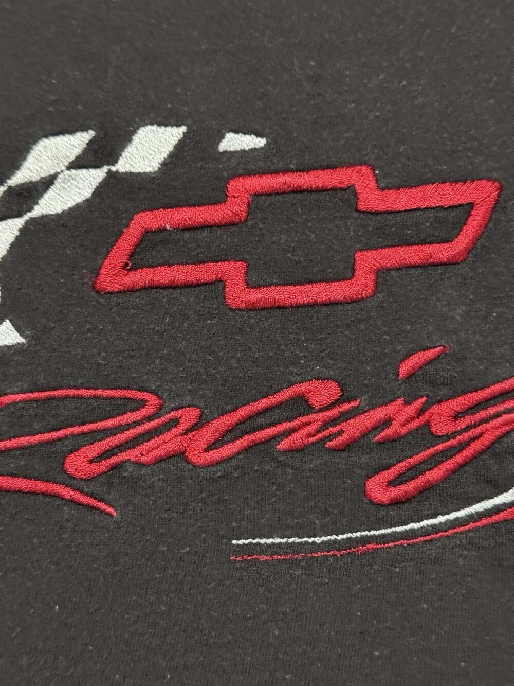 Vintage Chevy Racing Embroidered Short Sleeve Tshirt Size Large - Picture 4 of 8